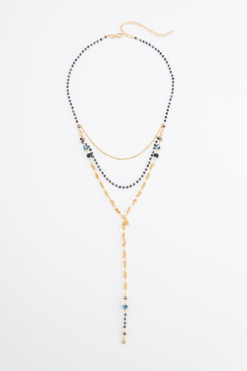 Lapis Lazuli Layer Lariat Necklace - Nakamol