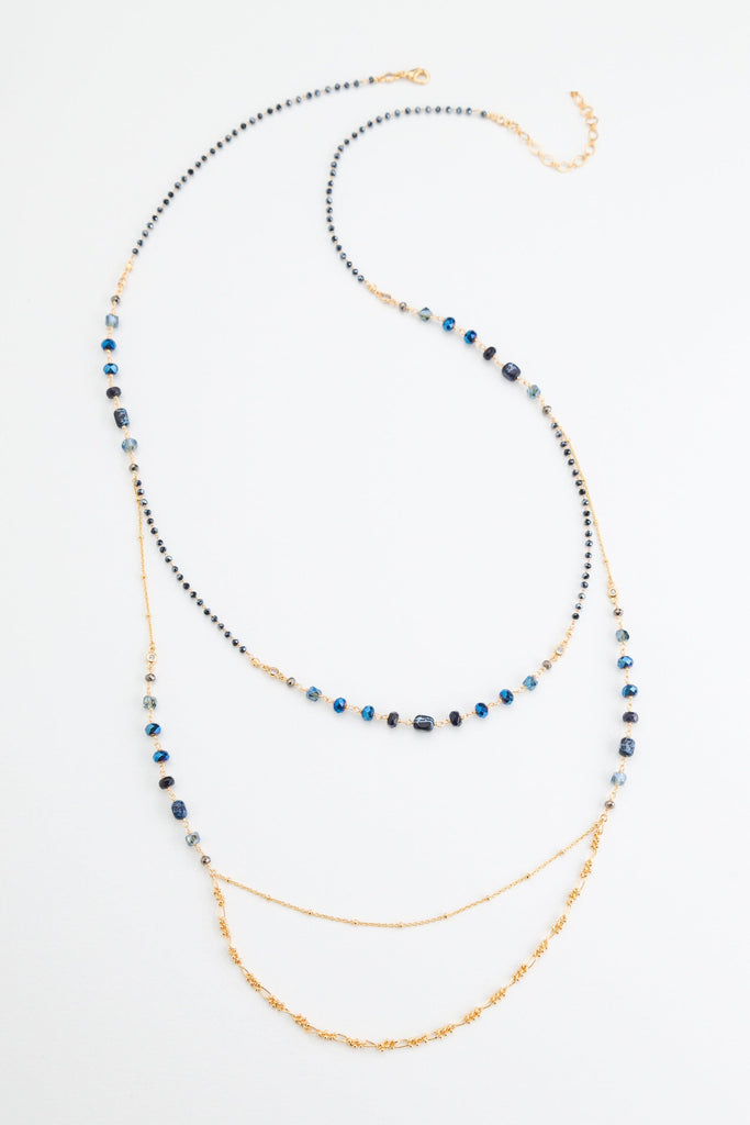 Lapis Lazuli Beaded Long Necklace - Nakamol