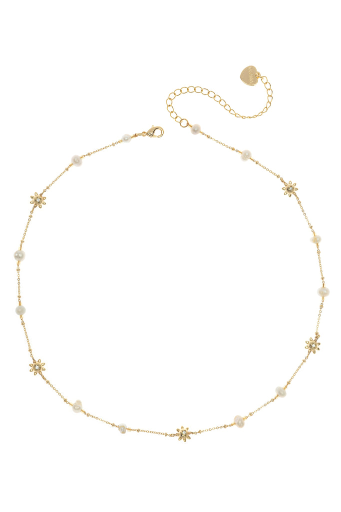 White Pearl Mix Necklace - Nakamol