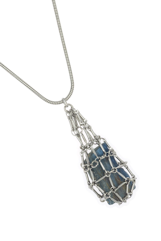 RHODIUM STONE FISHNET NECKLACE - Nakamol