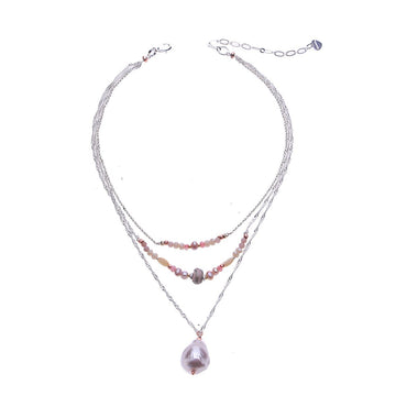 Pink Pearl Layer Beaded Necklace - Nakamol