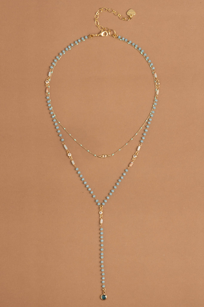 Blue Waves Lariat Necklace - Nakamol