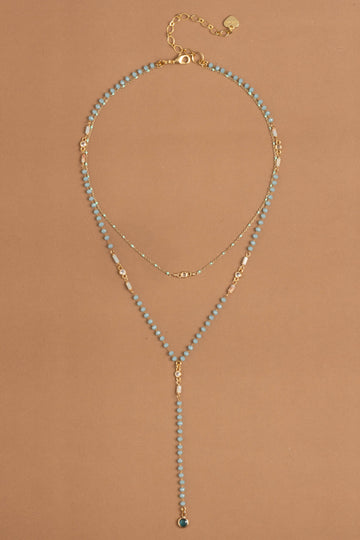 Blue Waves Lariat Necklace - Nakamol