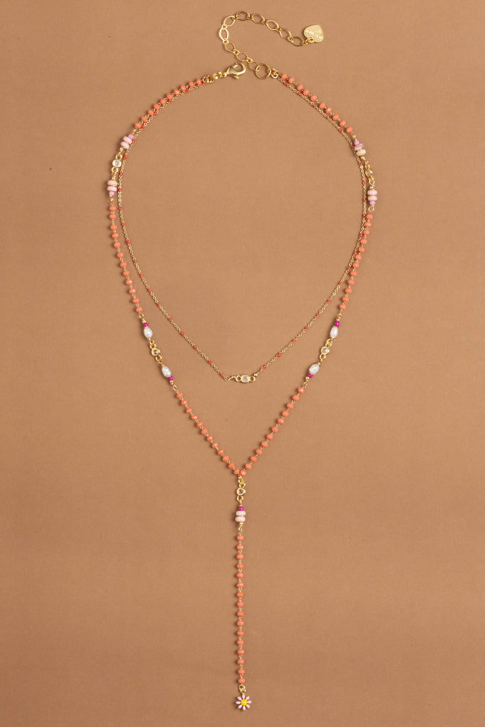 Tangerine Delight Lariat Necklace - Nakamol