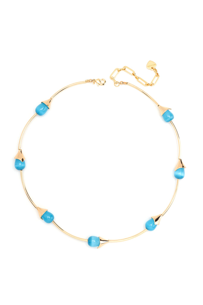 Blue Gold Short Necklace - Nakamol