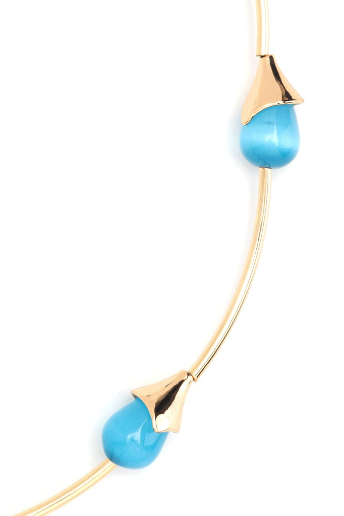 Blue Gold Short Necklace - Nakamol