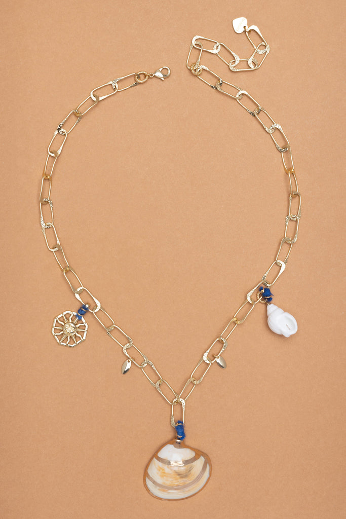 Conus Charm Gold Link Necklace - Nakamol