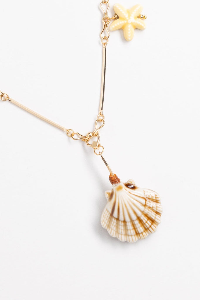 Cream Shell Charm Necklace - Nakamol