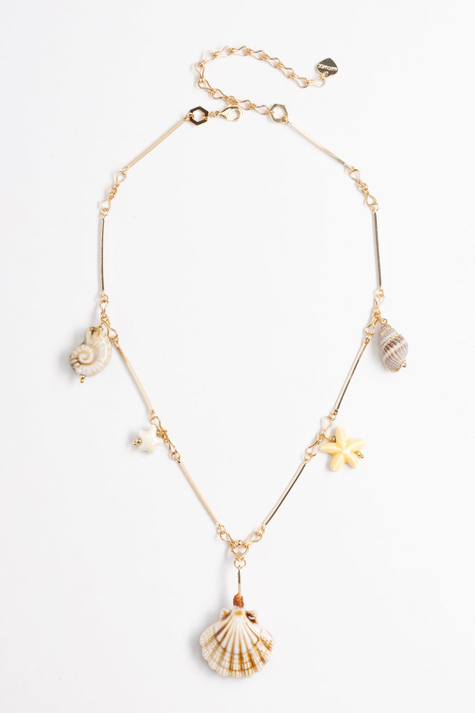 Cream Shell Charm Necklace - Nakamol