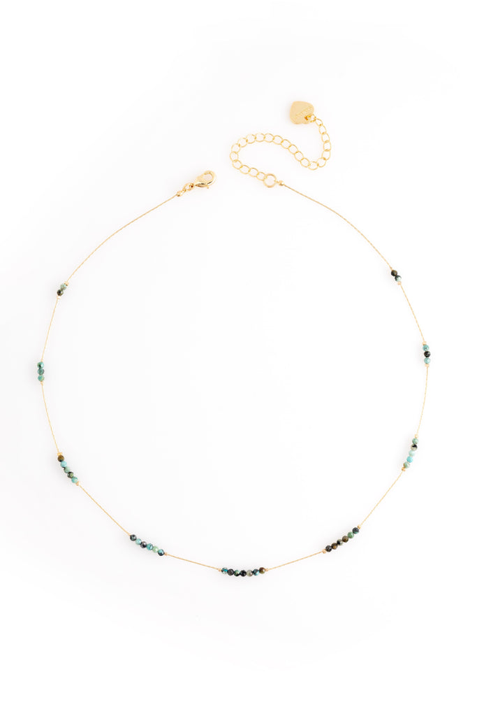 Unakite Mix Bead Dainty Necklace - Nakamol