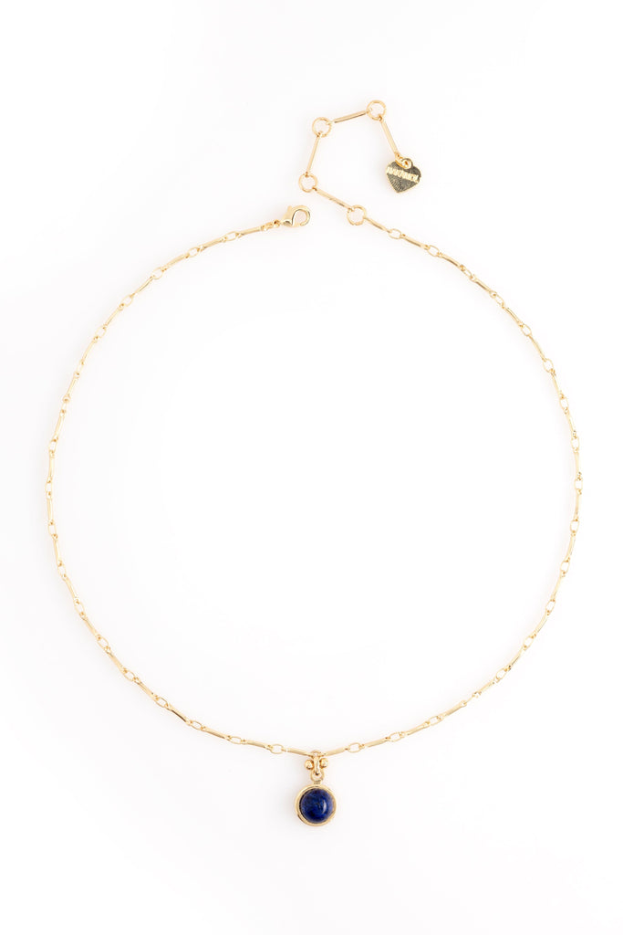 Lapis Coin Pendant Necklace - Nakamol