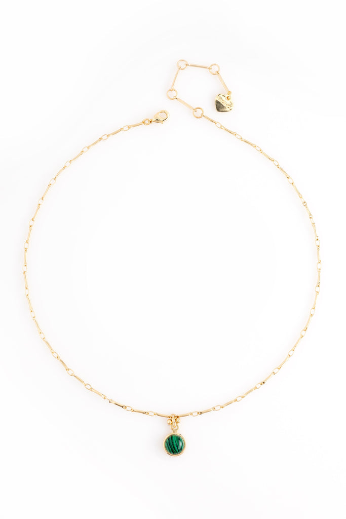 Green Coin Pendant Necklace - Nakamol