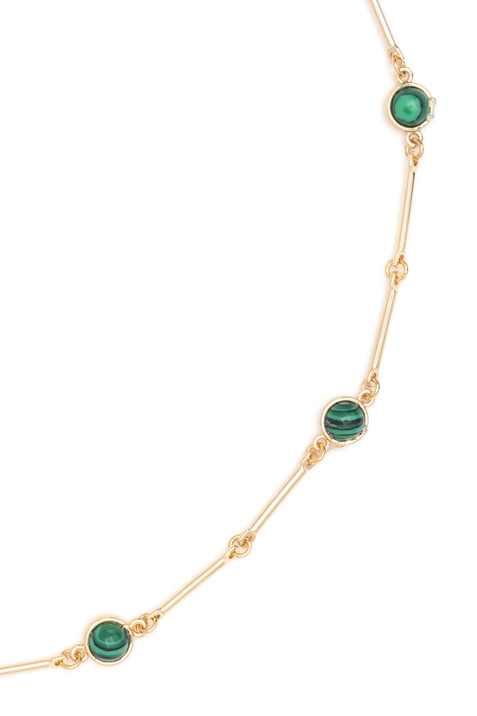 Malachite Gold Chain Necklace - Nakamol
