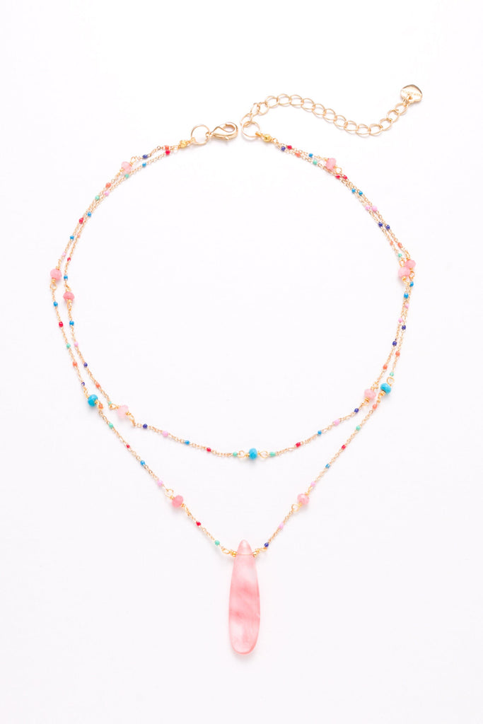 Blushing Stone Pendant Necklace - Nakamol
