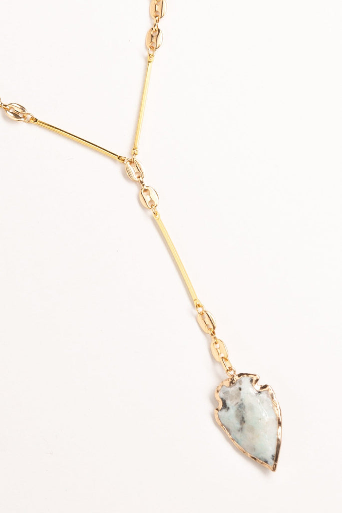 Dalmatian Pendant Gold Lariat Necklace - Nakamol