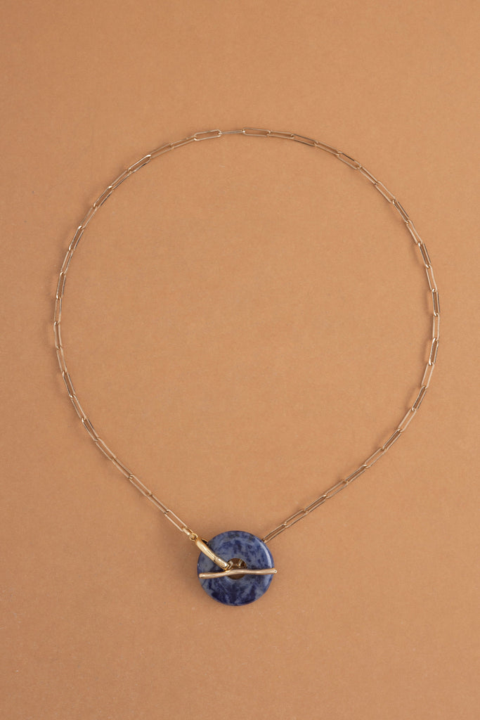 Sodalite Disc Pendant Necklace - Nakamol