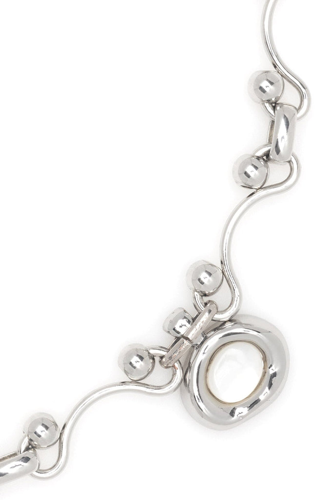 Moonstone Curve Ball Chain Necklace - Nakamol