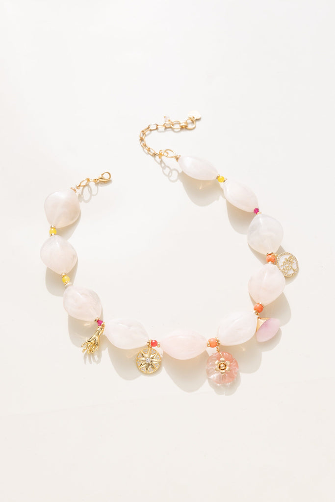 Blushing Sakura Charm Necklace - Nakamol