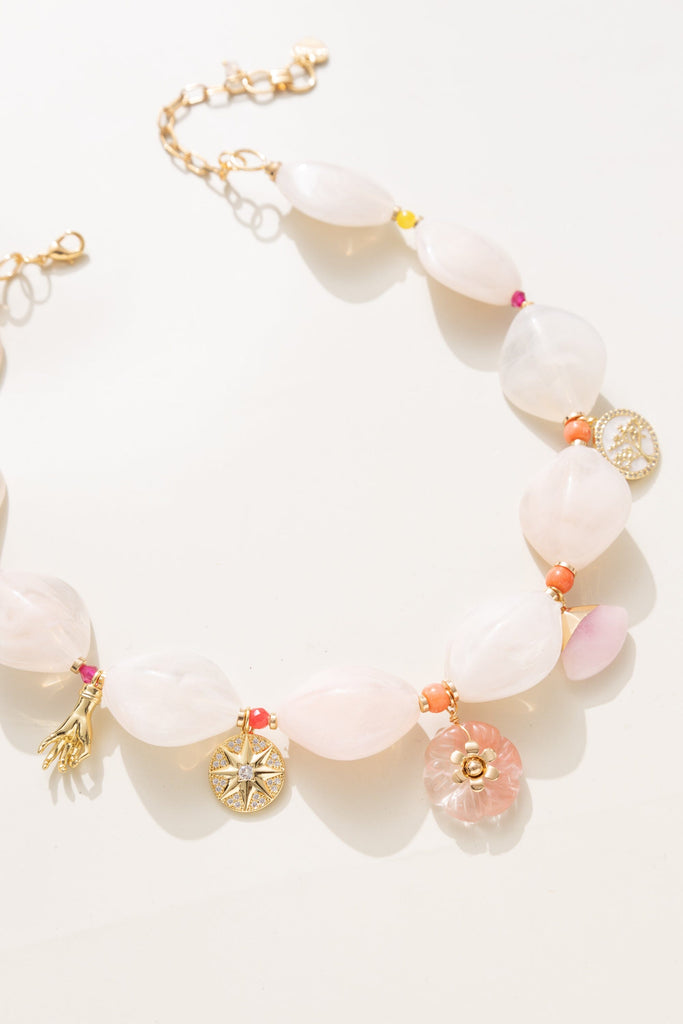 Blushing Sakura Charm Necklace - Nakamol