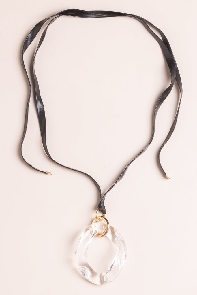 Crystal Oval Pendant Necklace - Nakamol