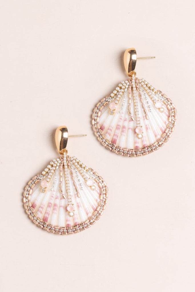 Blushing Pink Shell Earrings - Nakamol