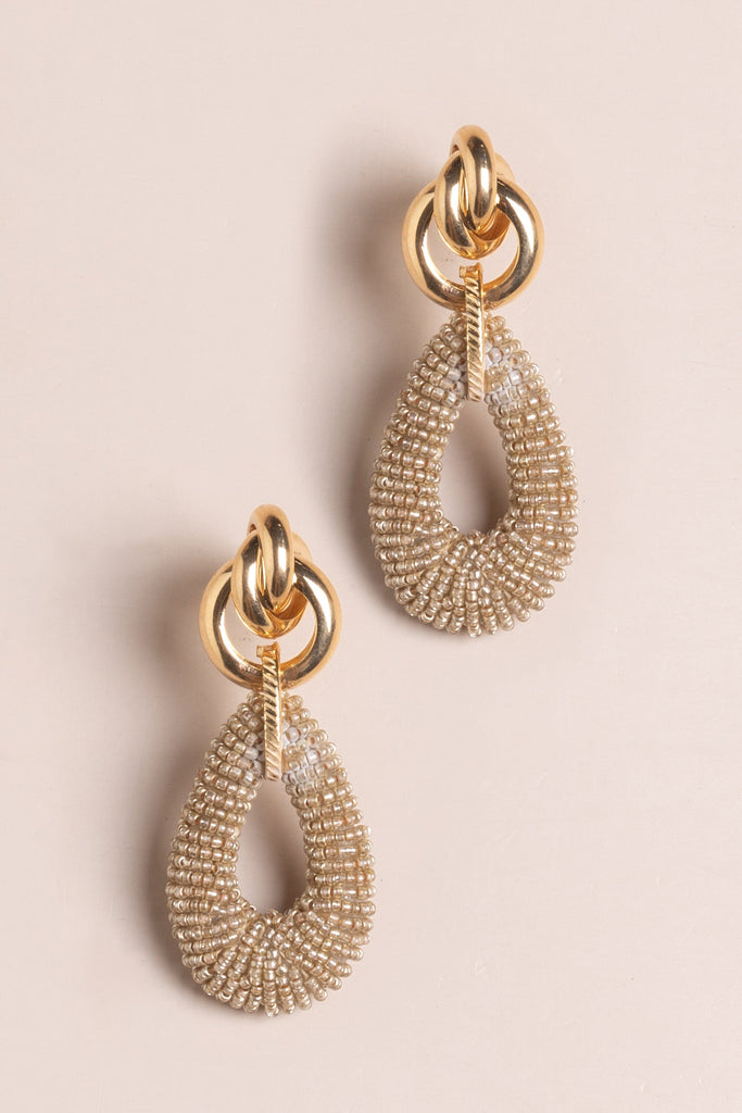 Gold Bead Twist Earrings - Nakamol