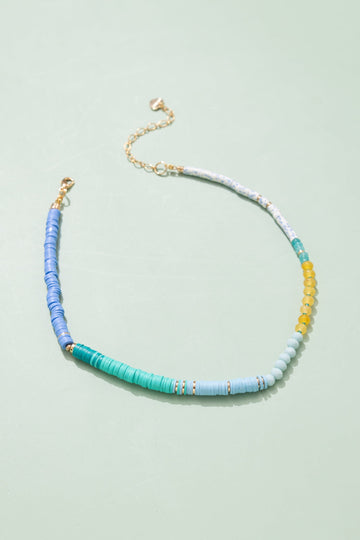 Teal Mix Beaded Necklace - Nakamol