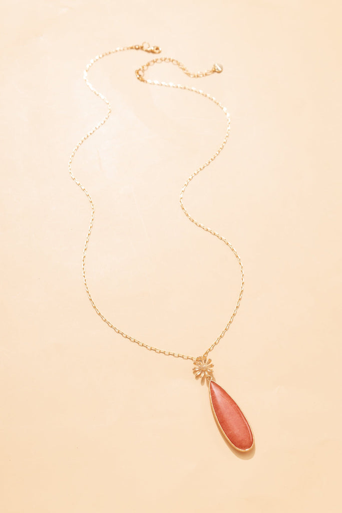 Carnellian Long Pendant Necklace - Nakamol