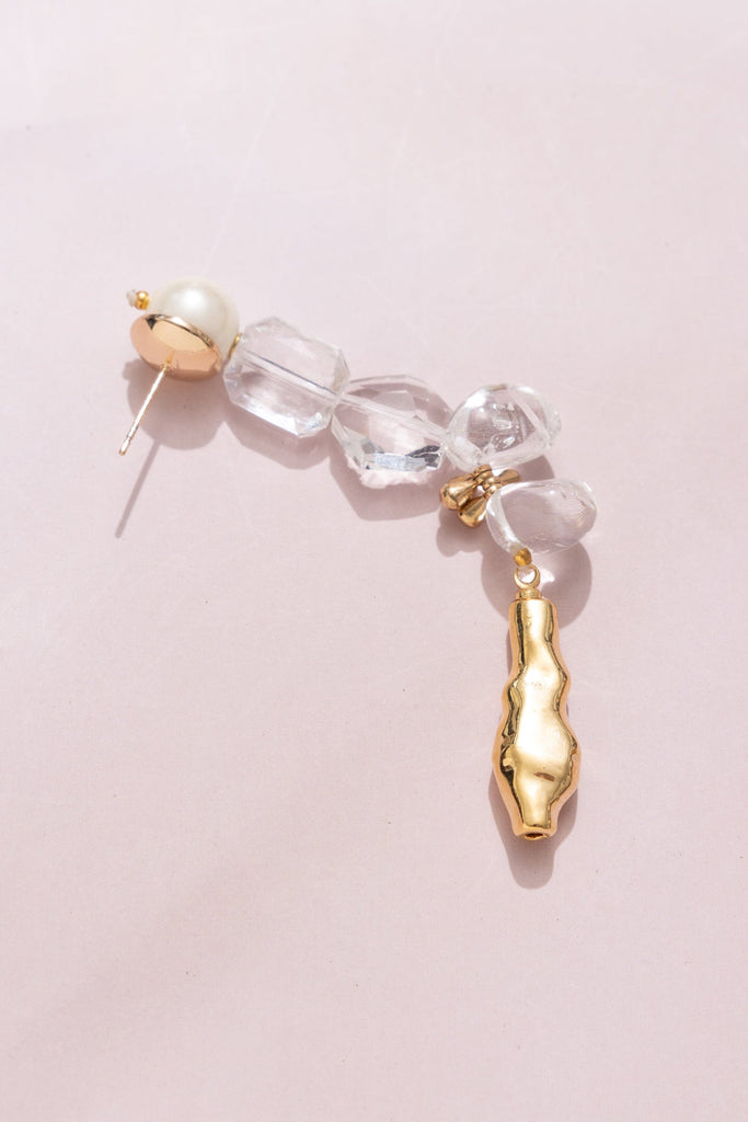 Crystal Gold Drop Earrings - Nakamol