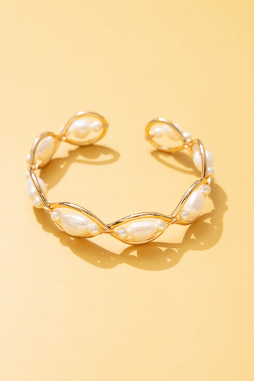 Twisted Pearl Ball Bangle - Nakamol