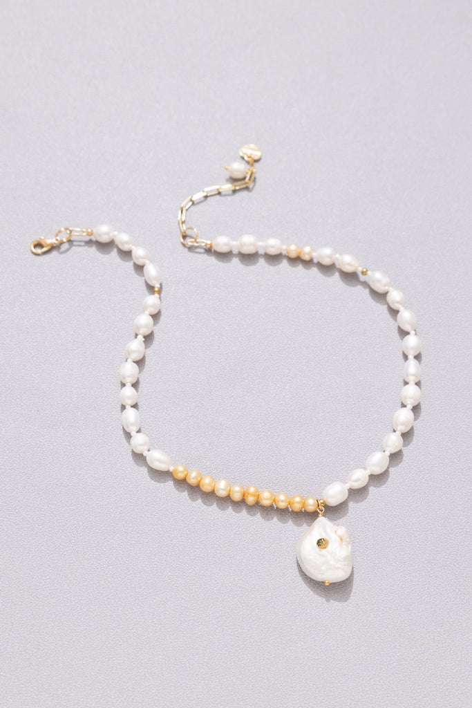 Glowing Pearl Pendant Necklace - Nakamol
