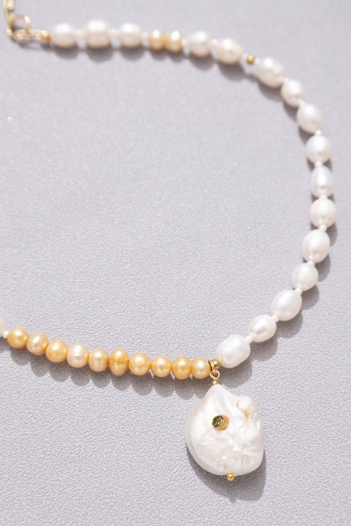 Glowing Pearl Pendant Necklace - Nakamol