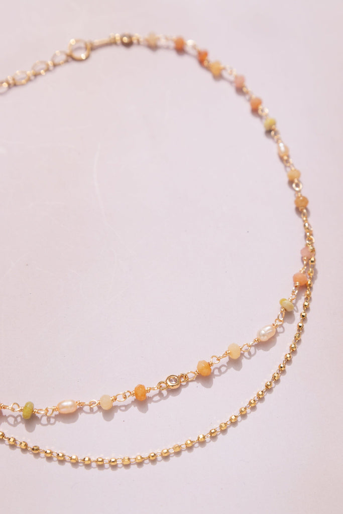 Peach Mix Fashion Necklace - Nakamol
