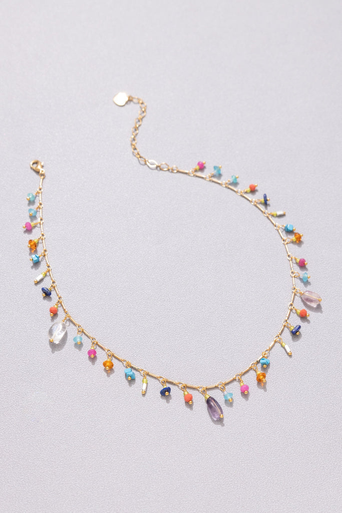 Kaleidoscope Stone Charm Necklace - Nakamol
