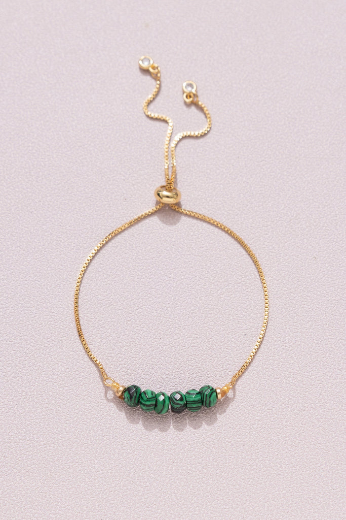 Malachite Pull Ball Bracelet - Nakamol