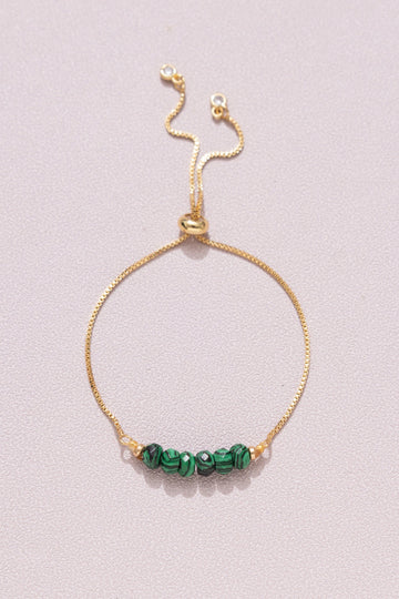 Malachite Pull Ball Bracelet - Nakamol