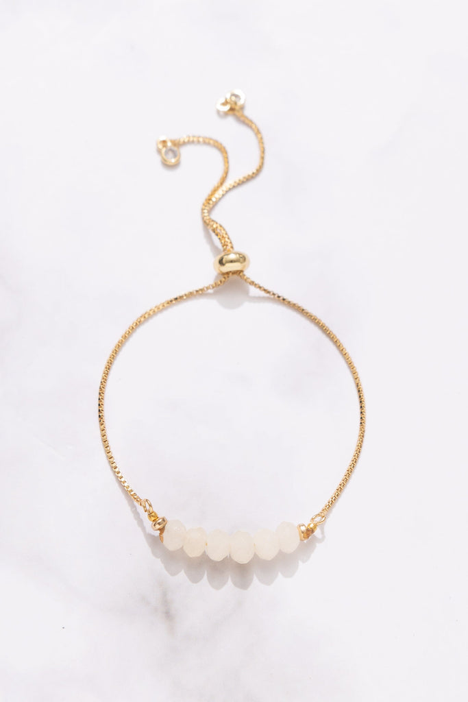 Moonstone Pull Ball Bracelet - Nakamol