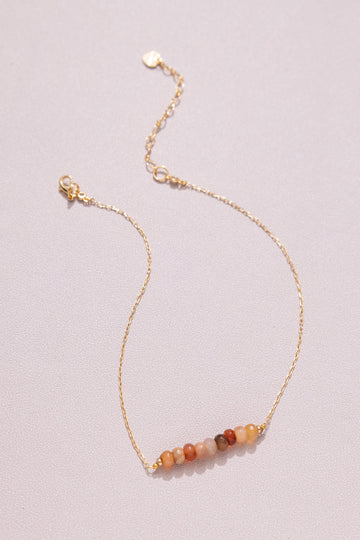 Orange Mix Bead Strip Necklace - Nakamol