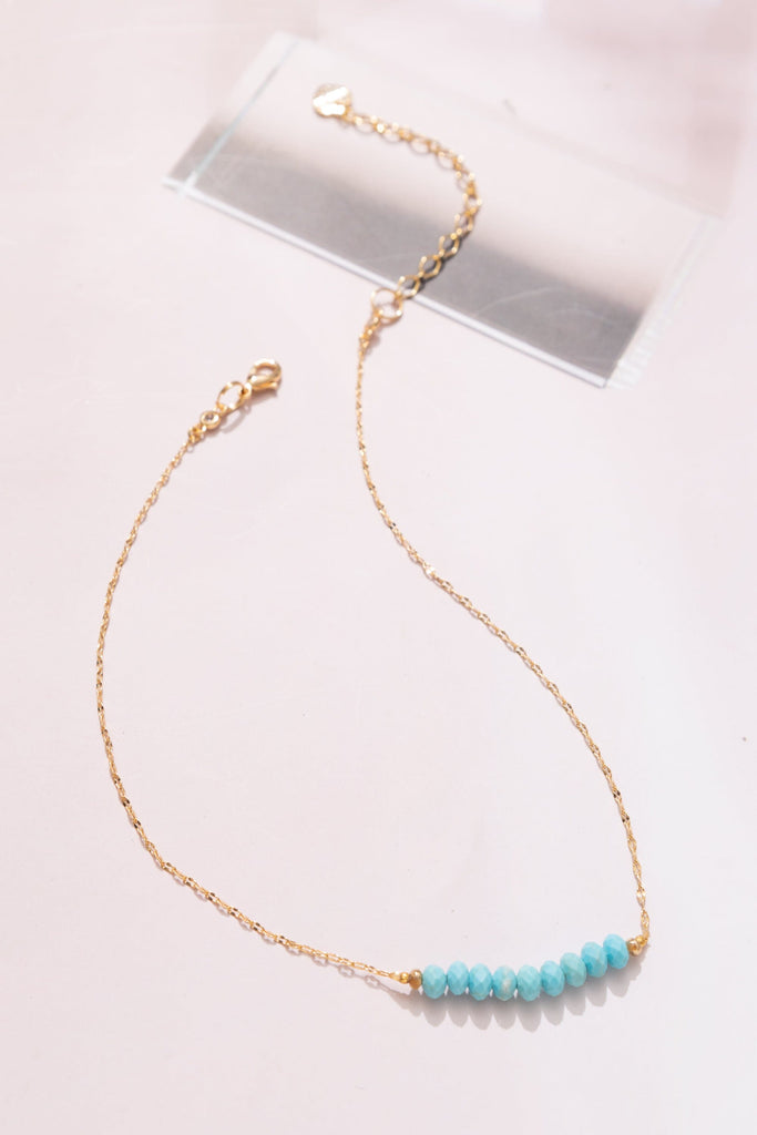 Turquoise Bead Strip Necklace - Nakamol