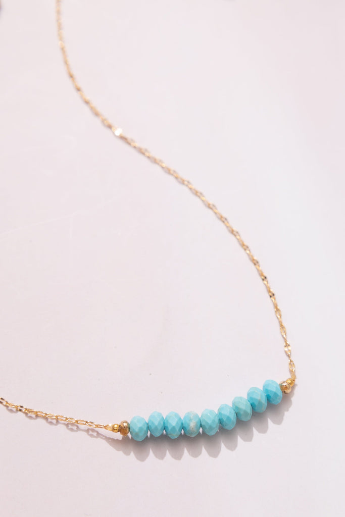 Turquoise Bead Strip Necklace - Nakamol