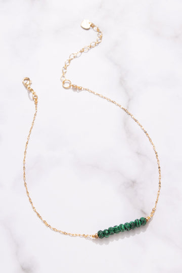 Malachite Bead Strip Necklace - Nakamol