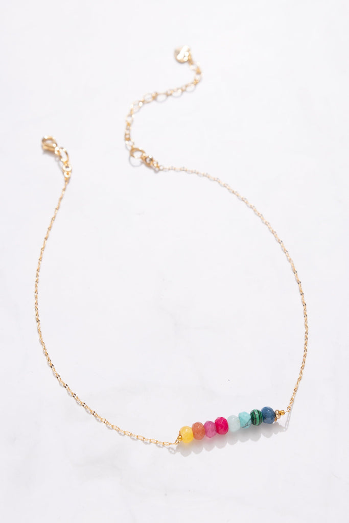 Bright Mix Bead Strip Necklace - Nakamol