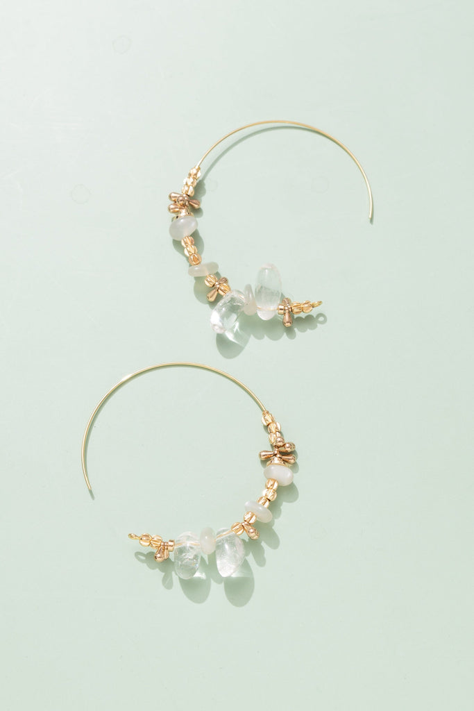 Crystal Fashion Hoop Earrings - Nakamol