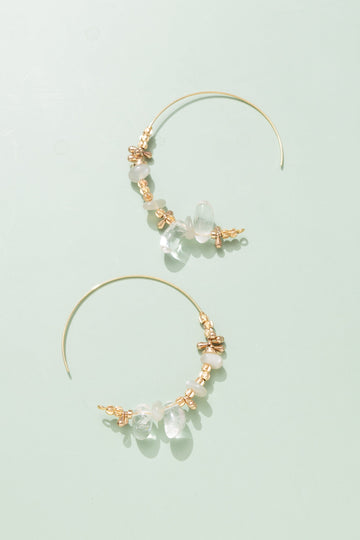 Crystal Fashion Hoop Earrings - Nakamol
