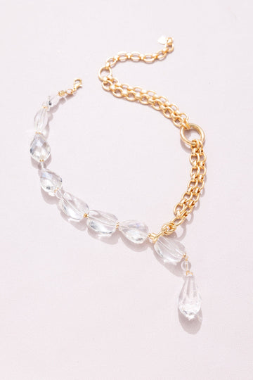 Crystal Gold Link Necklace - Nakamol