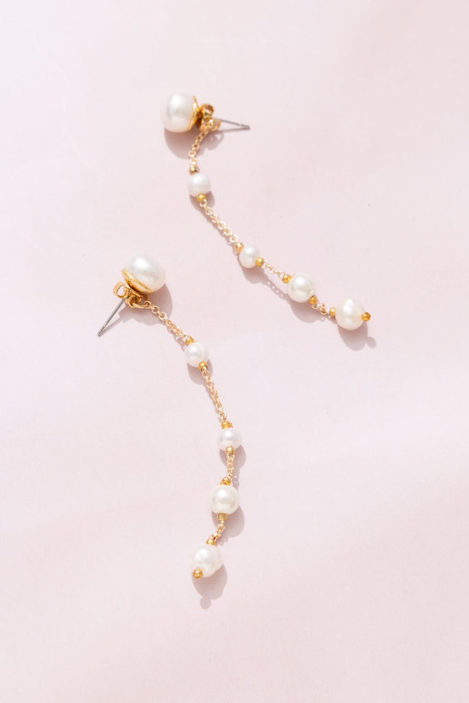 Fresh Pearl Bead Drop Earrings - Nakamol