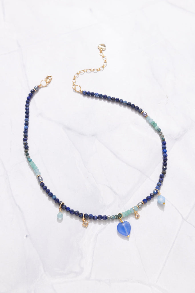 Lapis Lazuli Mix Beaded Necklace - Nakamol