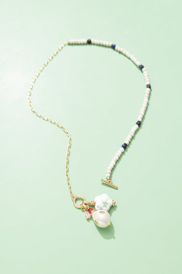 Ornate Bead Pendant Charm Necklace - Nakamol