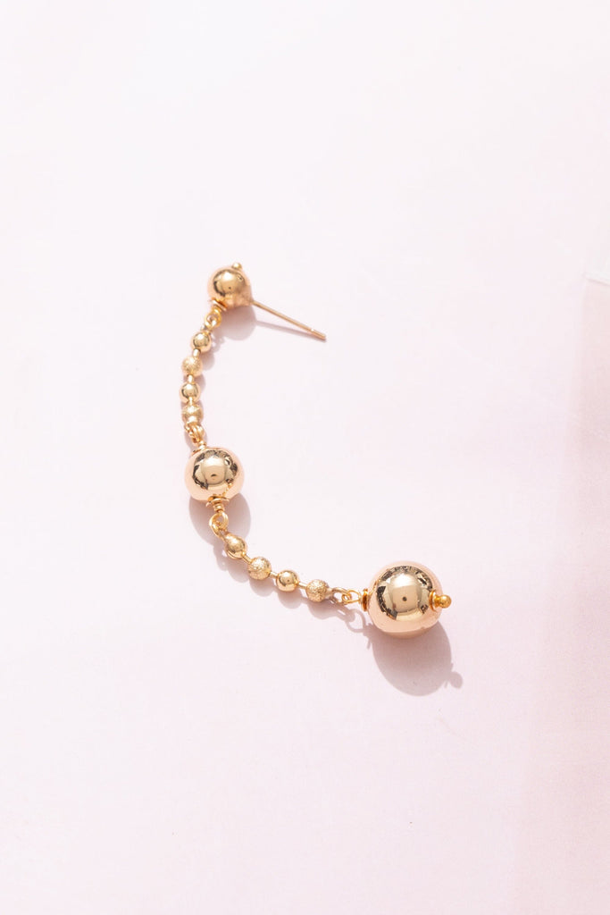 Goldie Ball Strip Drop Earrings - Nakamol