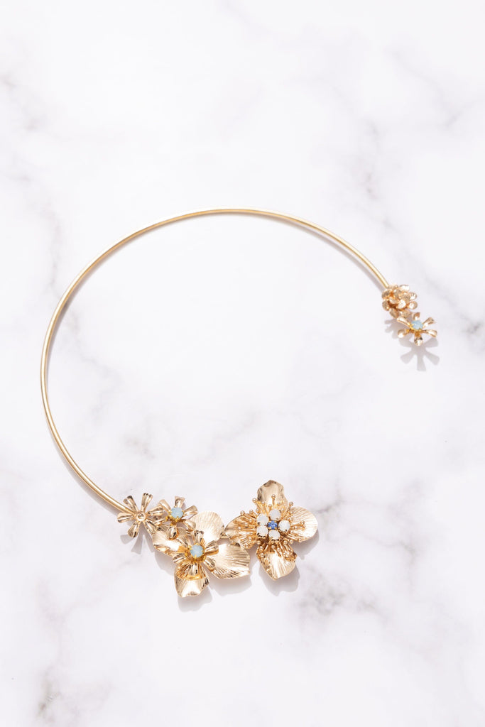 Gold Floral Bangle - Nakamol